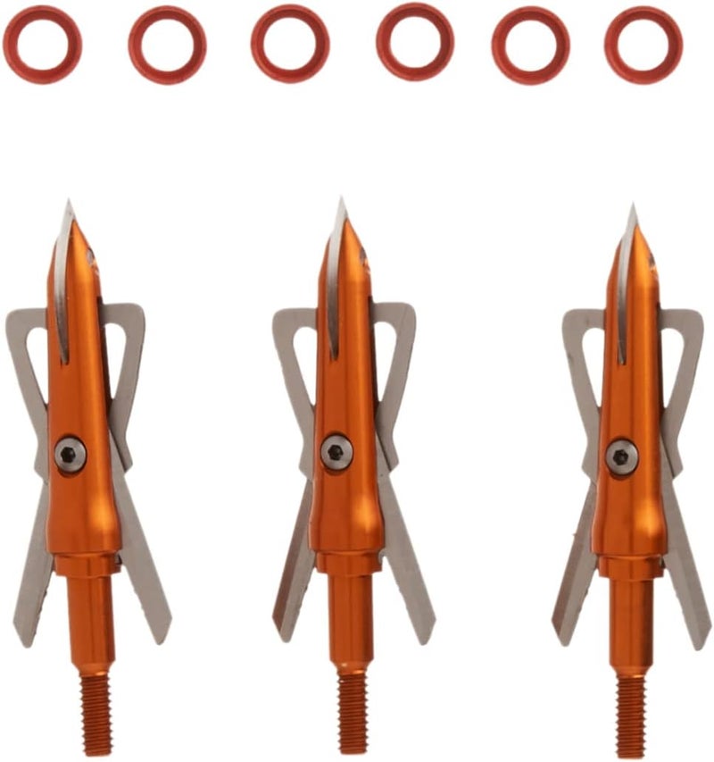 Rage Crossbow X, 2-Blade Archery Arrow Broadhead, 100 Grain with Shock Collar Technology (3-Pack) - Image 3